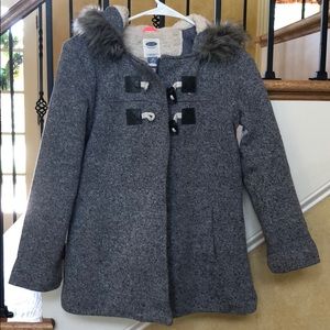 Old Navy Gray Jacket with Fur Hood